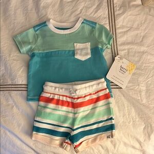 Burt’s Bees Colorful Striped Baby 2-Piece Set